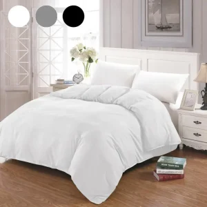 Housse de couette Blanc Noir Gris, simple literie 220x240 200x200