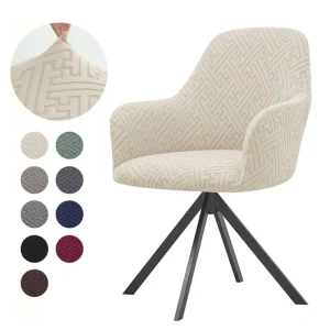 Housses de chaise scandinave, de fauteuil en jacquard, extensible