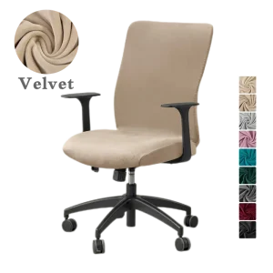 Housse Fauteuil/ Chaise de bureau en velours, extensible et anti salissure