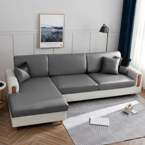 Housse de coussin, canapé en cuir, imperméable, fauteuil d'angle en forme de L