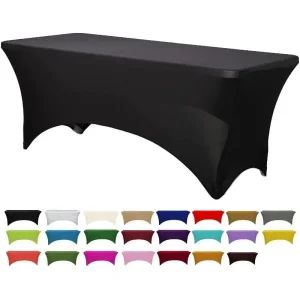 Housse de table extensible de 1,2 m, 1,8 m ou 2,4 m, pour anniversaire, mariage, banquet, restaurant, festival