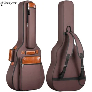 Housse de guitare acoustique 41 pouces, épaisse, imperméable, rembourrée en coton, sac à dos de transport