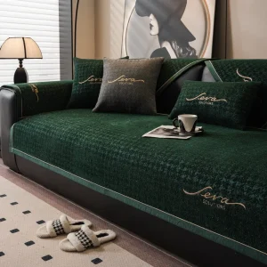 Housse de canapé et coussin, anti-pattes de chat, antidérapant, serviette de dossier pour accoudoir