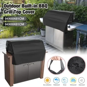 Housse de protection pour barbecue en tissu Oxford 210D, résistante à l'eau, anti-poussière, accessoires de camping