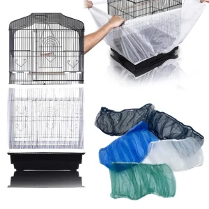Housse de protection en maille nylon pour cage à oiseaux, protection anti-poussière, tissu respirant, maille, facile à nettoyer