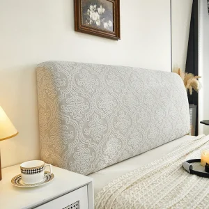 Housse de tête de lit en jacquard, élastique, anti-poussière, pour décoration de chambre