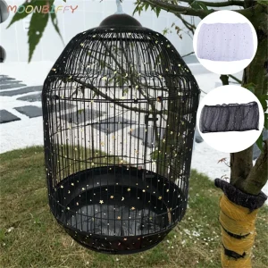 Housse pour cage à oiseaux, pour perroquets, jupe filet, nettoyage facile, récupérateur de graines
