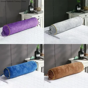 Housse de taie d'oreiller ronde, de coussin de nuque