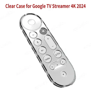 Housse de protection antidérapante transparente, Étui transparent pour télécommande Google TV