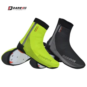 Housse de chaussure, Couvre-chaussures de cyclisme en caoutchouc PU, imperméable, coupe-vent, avec système de verrouillage