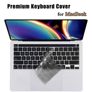 Housse de clavier ultra fine compatible avec MacBook Pro 13 pouces, M2 M1 A2338 A2289 A2251 et Pro 16 pouces A214
