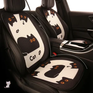 Housse de coussin de siège auto, motif chat mignon, universelle, accessoires d'intérieur pour voiture