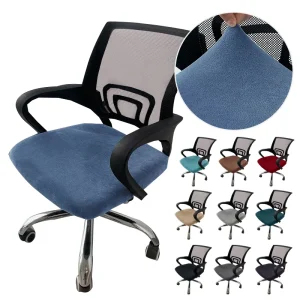 Housse de siège Fauteuil/ Chaise de bureau en velours extensible, protection anti-poussière