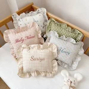 Coussin pour bébé, petit coussin à volants, literie pour nouveau-né