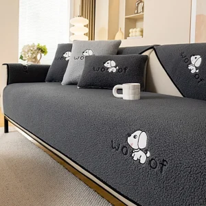 Housse de canapé, de coussin, en velours , antidérapante, douce pour la peau