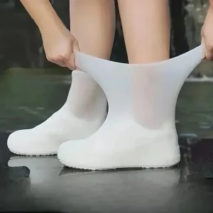 Housse de chaussure, protection pluie en caoutchouc pour l'extérieur, couvre-chaussures imperméables en silicone, réutilisable