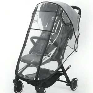 Housse poussette bébé, imperméable et anti pluie transparente, coupe-vent et anti poussière