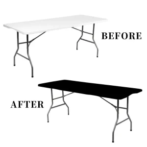 Housse de table en élasthanne (1,2 m, 1,8 m, 2,4 m), extensible, lavable