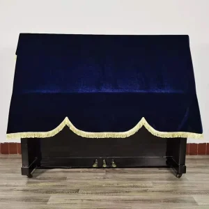 Housse de piano en velours doré, anti-poussière