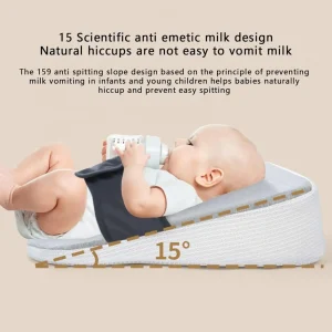 Coussin pour bébé, anti retournement, pour soulager le reflux avec inclinaison de 15 degrés