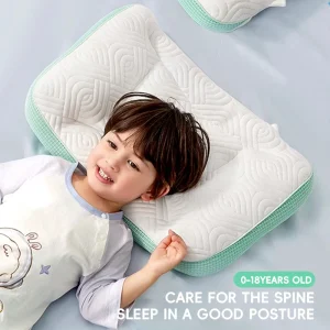 Oreiller cervical orthopédique pour enfants de 1 à 18 ans, aide au sommeil, protection cervical