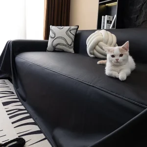 Housse de canapé en cuir PU, imperméable, une pièce, multi-tailles, anti-rayures