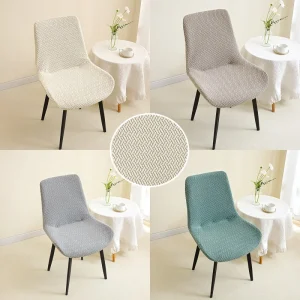 Housse de chaise en jacquard, antidérapante et extensible