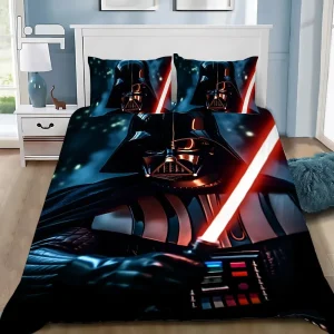 Parure de lit 3D Star Wars, Housse de couette et taie d'oreiller, motif dessin animé, pour enfants et adultes