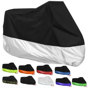 Housse de protection imperméable pour moto 190T, noire et bleue, anti-poussière, pluie, neige, UV, tailles M, L, XL, XXL, XXXL, 4XL