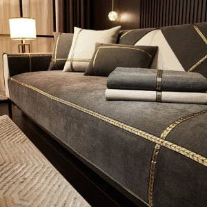 Housse de canapé de salon en chenille, coussin de canapé nordique, protection pour canapé en L