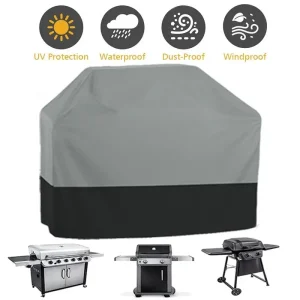 Housse de protection pour barbecue d'extérieur en tissu Oxford 210T, imperméable, résistante aux UV, en carbone