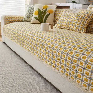 Housse de canapé, coussin en chenille, antidérapante, forme L, décoration d'intérieur