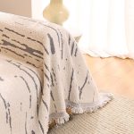 accessoire canapé tissé écorce gris