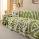 accessoire de décoration canapé vert tribal