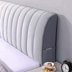 accessoire déco chambre housse de tête de lit gris clair