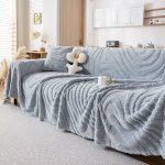 accessoire déco jeté de canapé bleu