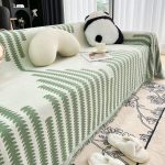 accessoire déco jeté de canapé vert