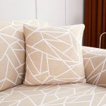 beige desert - 2 pièces - housses de coussin extensibles 45x45cm