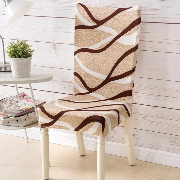 beige wave - housse de chaise extensible