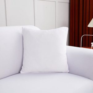 blanc - 2 pièces - housses de coussin extensibles 45x45cm