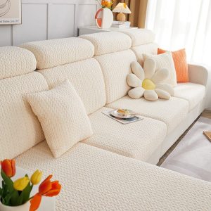 blanc cassé motif wool - 1 pièce - housses de coussin 45x45cm