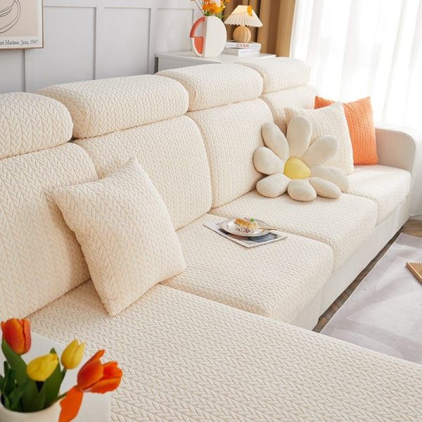 blanc cassé motif wool - 1 pièce - housses de coussin 45x45cm