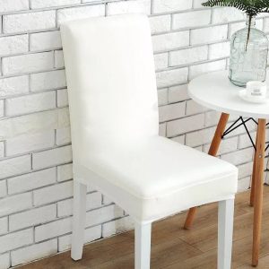 blanc - housse de chaise extensible