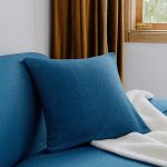 bleu - 1 pièce - housses de coussin déperlantes premium 45x45cm