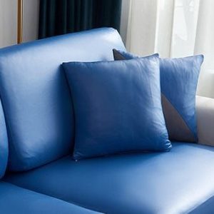 bleu - 1 pièce - housses de coussin en simili cuir imperméable 40x40cm