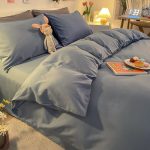 bleu charrette housse de couette de qualité supérieure