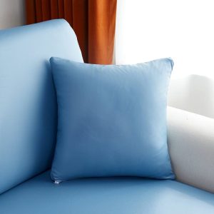 bleu ciel - 1 pièce - housses de coussin en simili cuir imperméable 40x40cm