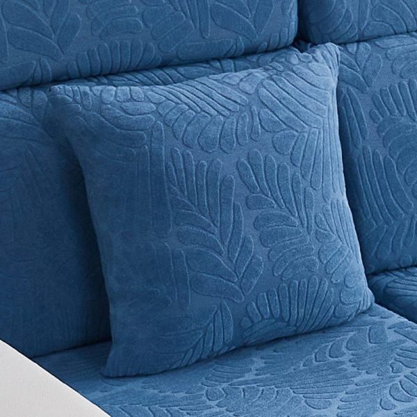 bleu ciel motif palmier - 1 pièce - housses de coussin 45x45cm