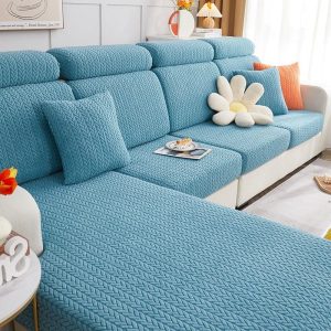 bleu ciel motif wool - 1 pièce - housses de coussin 45x45cm