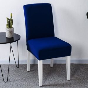bleu marine - housse de chaise extensible
